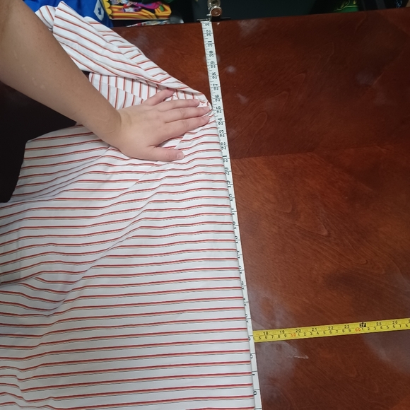 Vintage Separate Issue White Button-down with Orange and Yellow Stripes - Picture 8 of 9